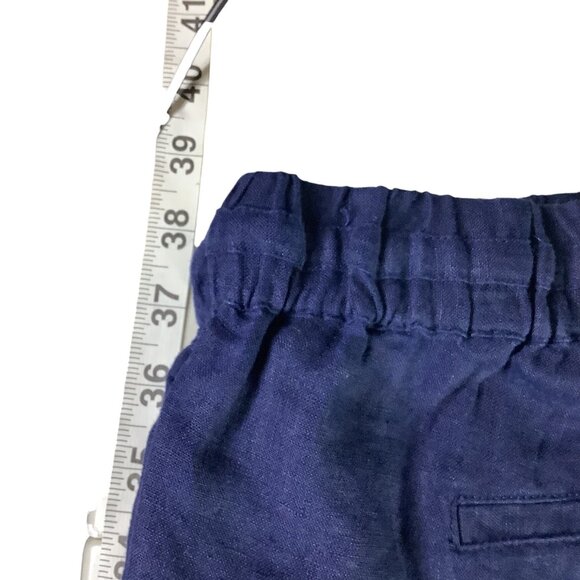 Charter Club Women’s Petite Linen Pants Intrepid Blue Size PL Elastic Waistband - Picture 7 of 16